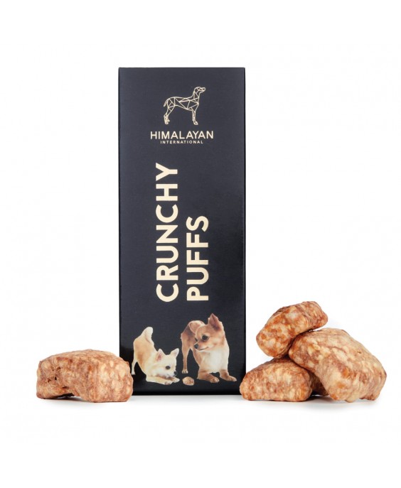 Kraukšķīgi jaka siera našķi suņiem "Crunchy Puffs", 70 g