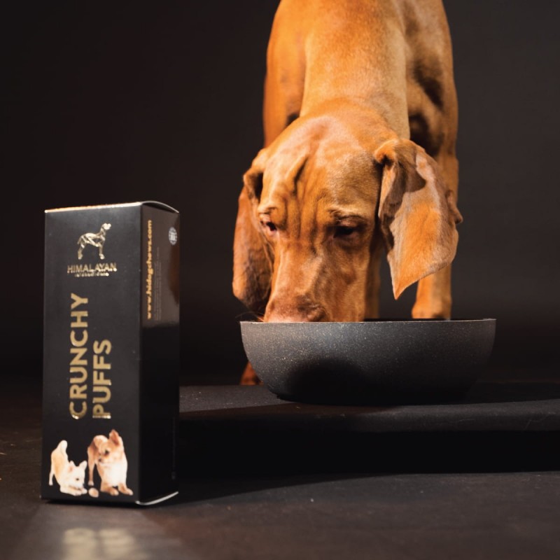 Kraukšķīgi jaka siera našķi suņiem "Crunchy Puffs", 70 g