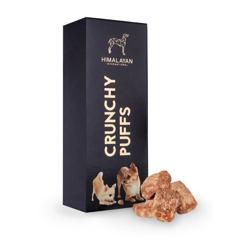 Kraukšķīgi jaka siera našķi suņiem "Crunchy Puffs", 70 g