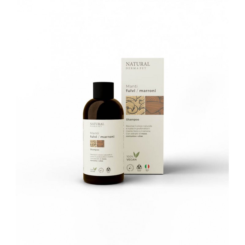 Natural Derma Pet Brown Coat Shampoo - Šampūns brūnai un dzeltenbrūnai spalvai, 200ml