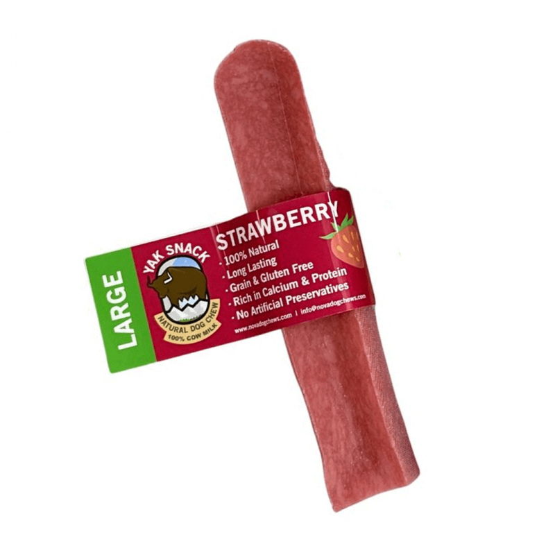 Jakas siers suņiem ar zemenēm, Yak Snack Strawberry, L izmērs