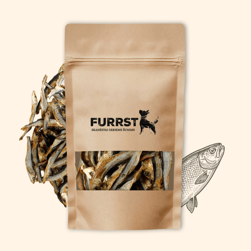 FURRST kaltētas brētliņas suņiem un kaķiem – dabīgs, Omega-3 bagāts kārums, 100g