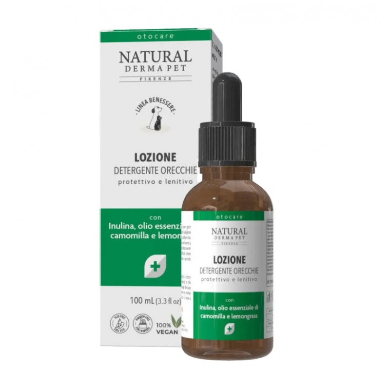 Dabīgs Derma Pet maigais ausu tīrīšanas losjons mājdzīvniekiem