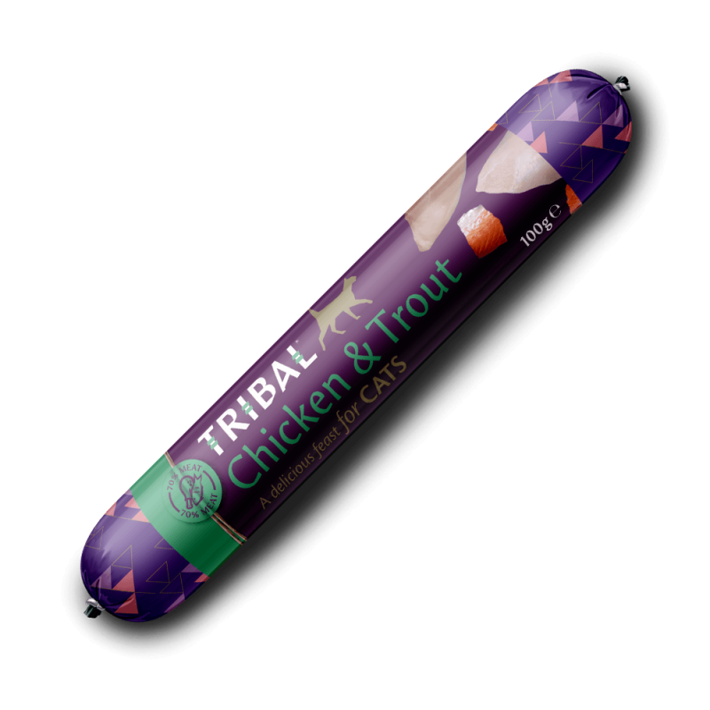 Tribal Cat konservai katėms su vištiena ir upėtakiu Fresh Chicken & Trout, 100 g