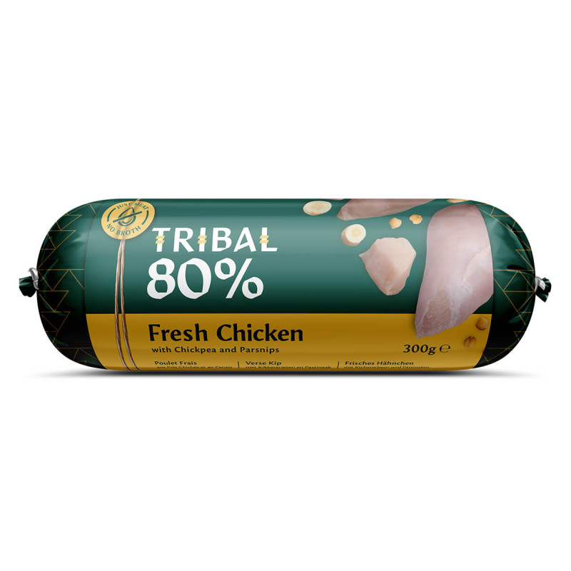 Mitrā barība suņiem ar vistas gaļu | Tribal Gourmet Sausage Chicken