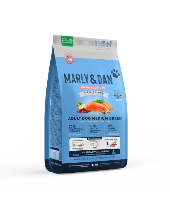 Marly & Dan sausā barība mazo šķirņu senioriem suņiem ar lasi