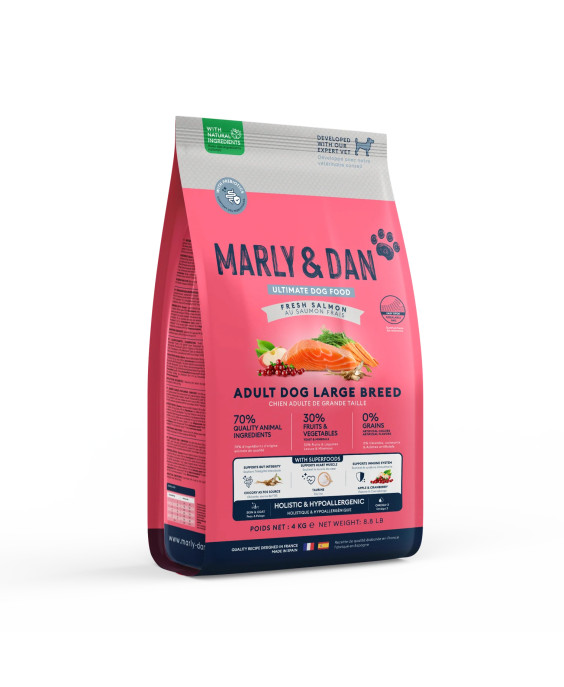 Marly & Dan sausā barība mazo šķirņu senioriem suņiem ar lasi