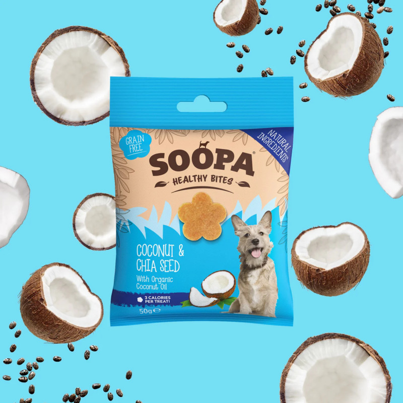 SOOPA kokosriekstu un čia sēklu kārumi suņiem