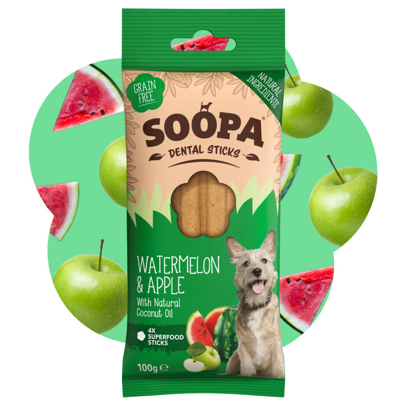 SOOPA Arbūza un ābolu zobu nūjiņas suņiem | https://kramtau.lt/