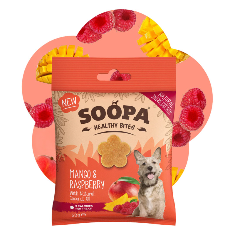 Mango un aveņu garšas našķi suņiem - Soopa Healthy Bites