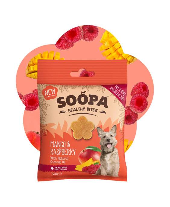 Mango un aveņu garšas našķi suņiem - Soopa Healthy Bites
