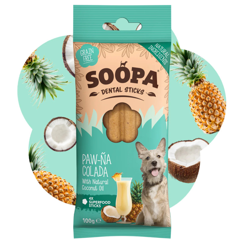 Paw-Na Colada nūjiņas suņiem, SOOPA