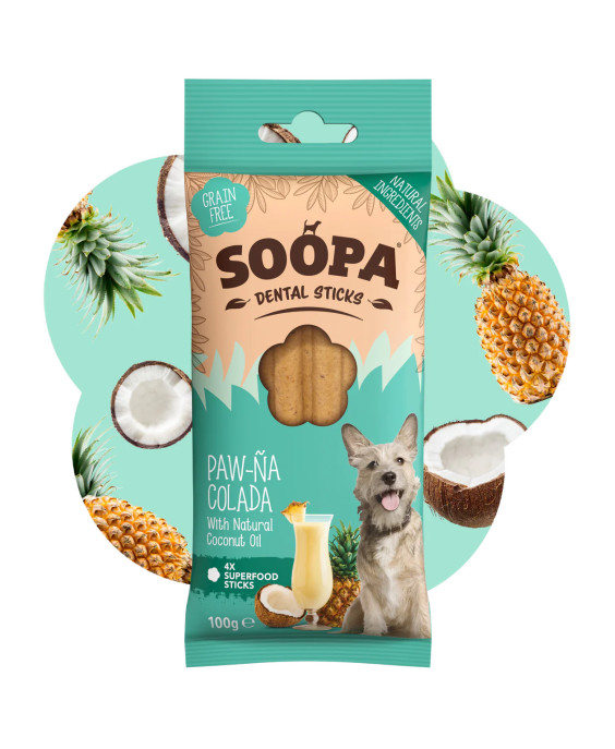 Paw-Na Colada nūjiņas suņiem, SOOPA