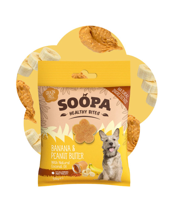 Banānu un riekstu sivesto našķi suņiem, SOOPA