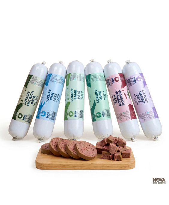 NOVA pastēšu komplekts suņiem Paddock Farm Luxury Pate (6 gab.)