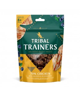 Vistas un melleņu našķi suņu apmācībai "Chicken & Blueberry", TRIBAL, 80g