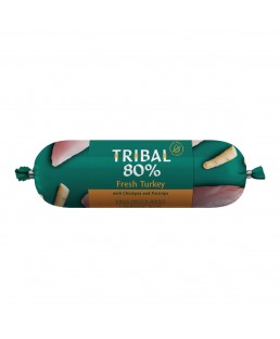 Gardēžu desa suņiem ar svaigu tītaru "Gourmet Sausage 80% Fresh Turkey", TRIBAL