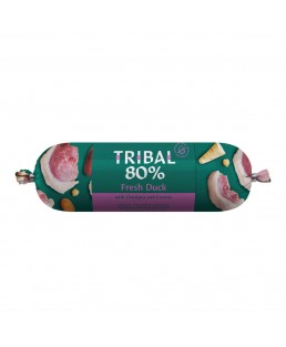 Gardēžu desa suņiem ar svaigu pīli "Gourmet Sausage 80% Fresh Duck", TRIBAL