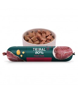 Gardēžu desa suņiem ar svaigu pīli "Gourmet Sausage 80% Fresh Duck", TRIBAL