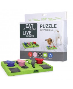 Dog Treats Puzzle taisnstūris, Eat Slow Live Longer